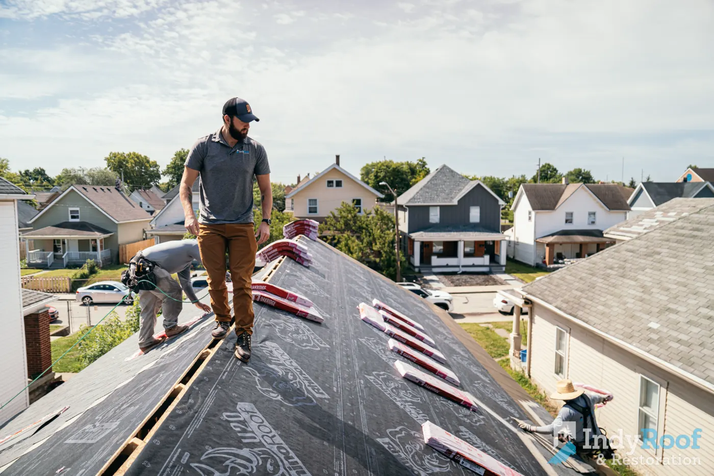 Commercial roof inspection documented in New Ross